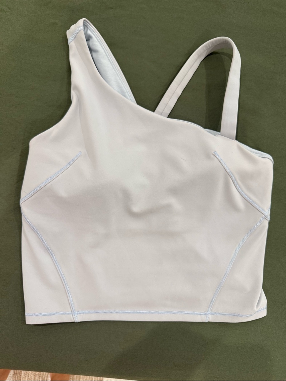 lululemon athletica Pale Blue One-Shoulder Sports Bra